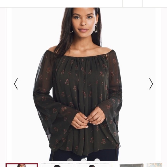 White House Black Market off shoulder top - Picture 1 of 11